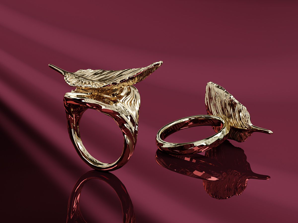 Sculptural Gold Rings Sculptural Gold Rings
